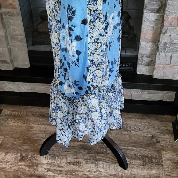 Free People Blue Floral Ruffle Maxi Dress - Picture 6 of 12